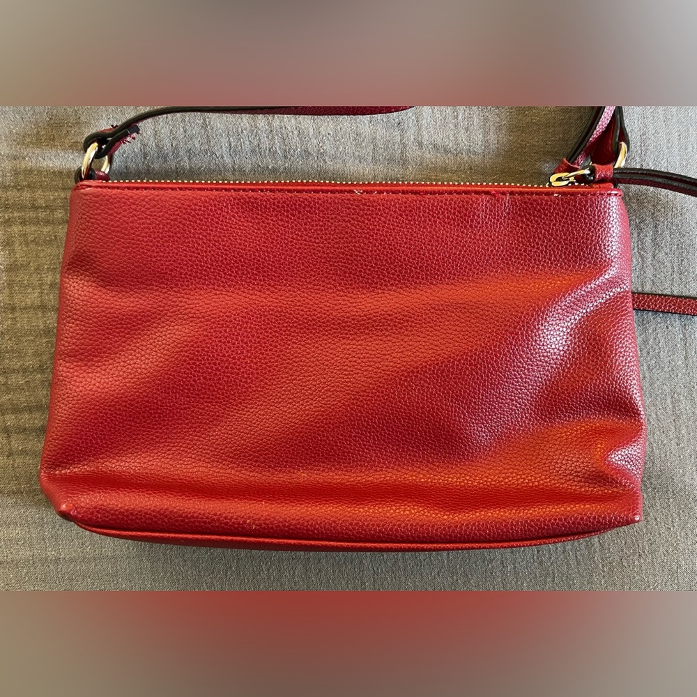 Dana Buchman deep cherry red medium crossbody bag purse super clean EUC - Picture 2 of 10